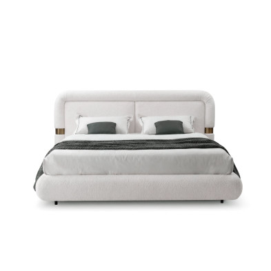 Кровать двуспальная Fratelli Barri Olbia 231 x 229 x h114 см, с мягким изголовьем и решёткой