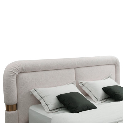 Кровать двуспальная Fratelli Barri Olbia 231 x 229 x h114 см, с мягким изголовьем и решёткой