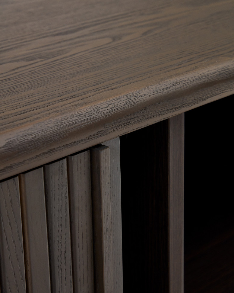 Сервант La Forma Mailen 180 x 40 x h75,5 см, тёмно-коричневый ясеневый шпон