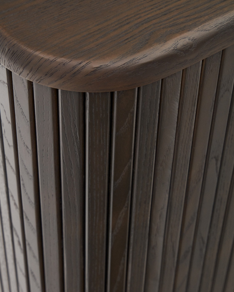 Сервант La Forma Mailen 180 x 40 x h75,5 см, тёмно-коричневый ясеневый шпон