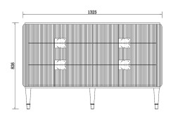 Комод с 6 ящиками Fratelli Barri Rimini 132,5 x 48 x 82,6h nc75236