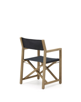 Кресло La Forma Vilara 56 x 52 x h85 см, складное, уличное, чёрное, из акации и текстиля