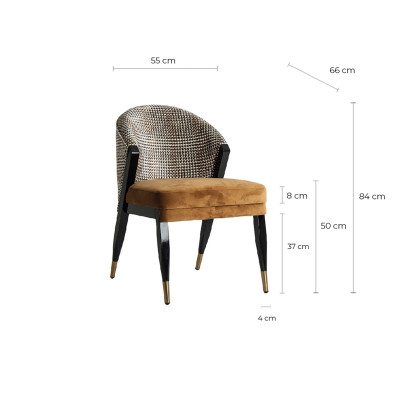 Стул Vical BRILLON 56 x 70 x h85 см, цвета охры
