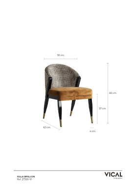 Стул Vical BRILLON 56 x 70 x h85 см, цвета охры