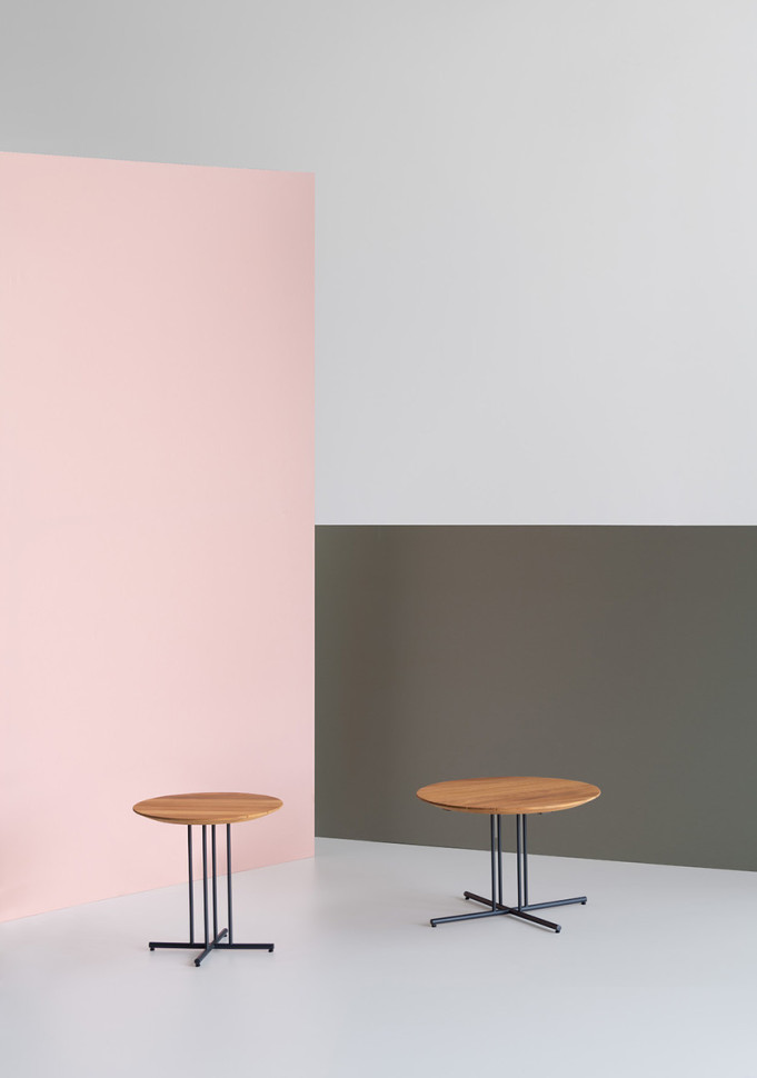 Журнальный стол Potocco Graphic 955/TBC-40-OUT-955/TBC-60-OUT- 955/TBC-80-OUT Iroko wood top