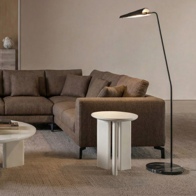 Приставной столик Mod Interiors Petra диаметр 50 x h52 см, светло-серый глянцевый лак