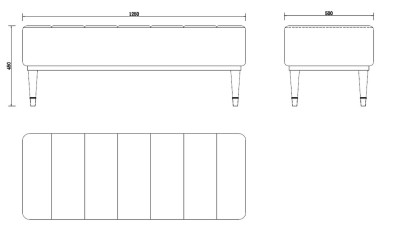 Банкетка итальянская Fratelli Barri Rimini 125 x 50 x 45h nc75238