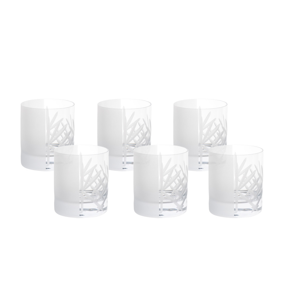 Комплект из 6-ти стаканов SchonhuberFranchi, 280 мл, прозрачный/матовый с гравировкой, стекло