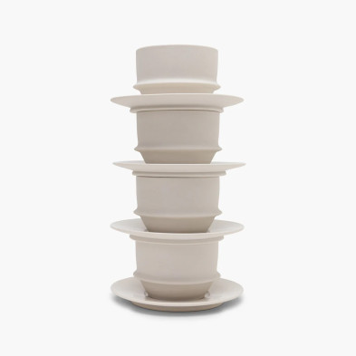 Комплект из 2-х чашек для кофе Serax ALABASTER DUNE, 220 мл, белый, фарфор