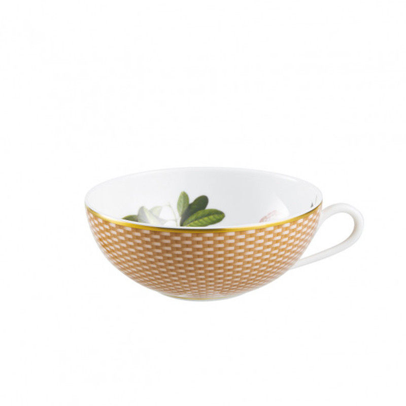 Чашка для чая с блюдцем Raynaud Tresor Fleuri, 220 мл, бежевый, фарфор