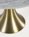 Обеденный стол La Forma Oria диаметр 120 x h76 см, белый, золотой