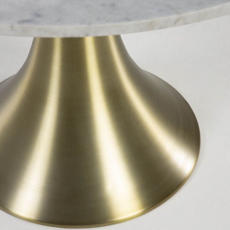 Обеденный стол La Forma Oria диаметр 120 x h76 см, белый, золотой