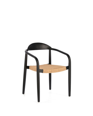 Стул La Forma Glynis 56 x 50 x h78 см, чёрный эвкалипт