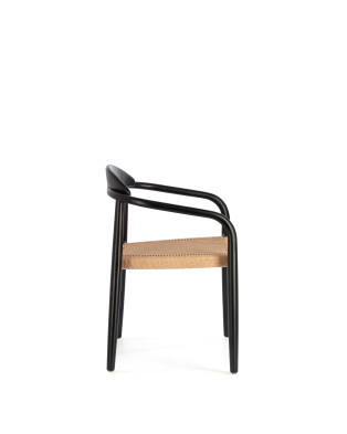 Стул La Forma Glynis 56 x 50 x h78 см, чёрный эвкалипт