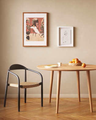Стул La Forma Glynis 56 x 50 x h78 см, чёрный эвкалипт