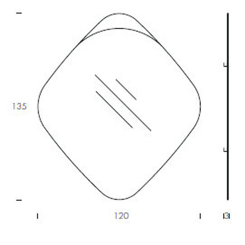 Зеркало Python Tonin Casa Modern 120 x 4 x 135h nc65042