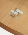 Раздвижной стол La Forma Oakland 120(200) x 120 x h74 см, из МДФ с дубовым шпоном, натуральный цвет