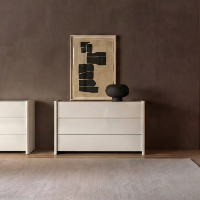 Комод Mod Interiors Petra 120 x 45 x h75,5 см, светло-серый глянцевый лак