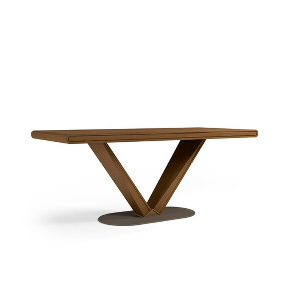 Обеденный стол Giorgio Casa Desiderio 200 x 90 x h75 см, орех и травертин - фото товара