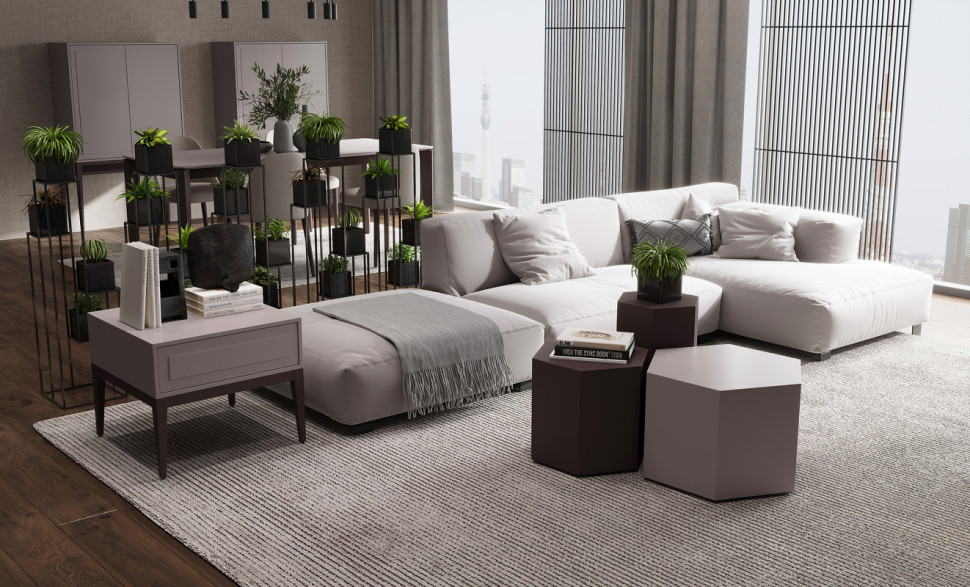 Приставной столик Mod Interiors Marbella 59,5 x 59,5 x 50h nc75007