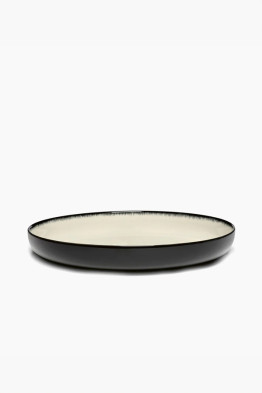 Салатник большой Serax De, диаметр 27 см, h4.2 см, чёрный, кремовый, фарфор