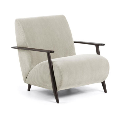 Кресло La Forma Marthan 77 x 83 x h78 см, бежевое вельветовое