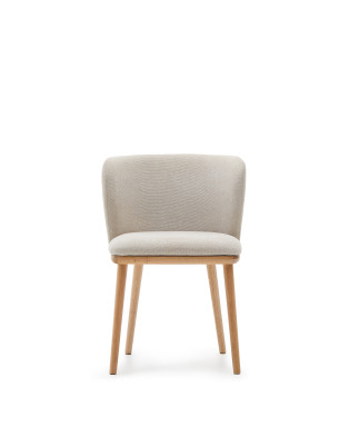 Стул La Forma Ciselia 51,5 x 55 x h74,5 см, бежевая синель, массив ясеня