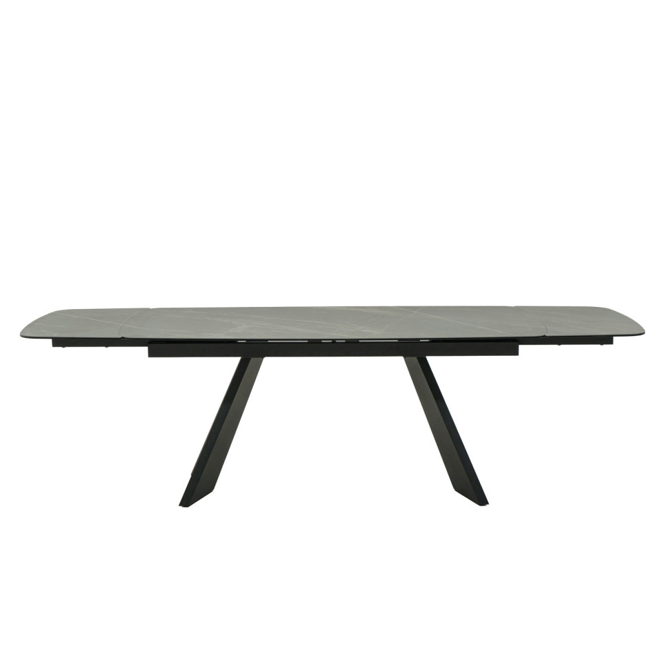 Обеденный стол Mod Interiors Toledo 180/260 x 90 x h76 см, стеклокерамика, чёрный металл - стиль