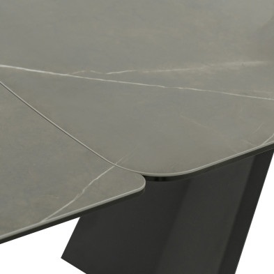 Обеденный стол Mod Interiors Toledo 180/260 x 90 x h76 см, стеклокерамика, чёрный металл