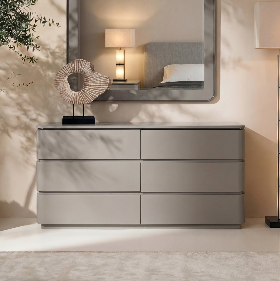 Комод Fratelli Barri Olmedo 152,4 x 45 x h79 см, матовый серо-бежевый лак