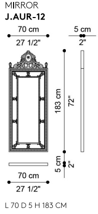 Размеры Зеркало Jumbo Collection Aurélien