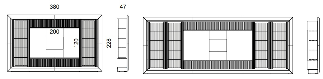Размеры Мебель под ТВ Dv home collection Manhattan Plus