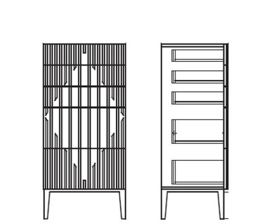 Комод высокий Mod Interiors Menorca 55,6 x 45 x 118h nc67289