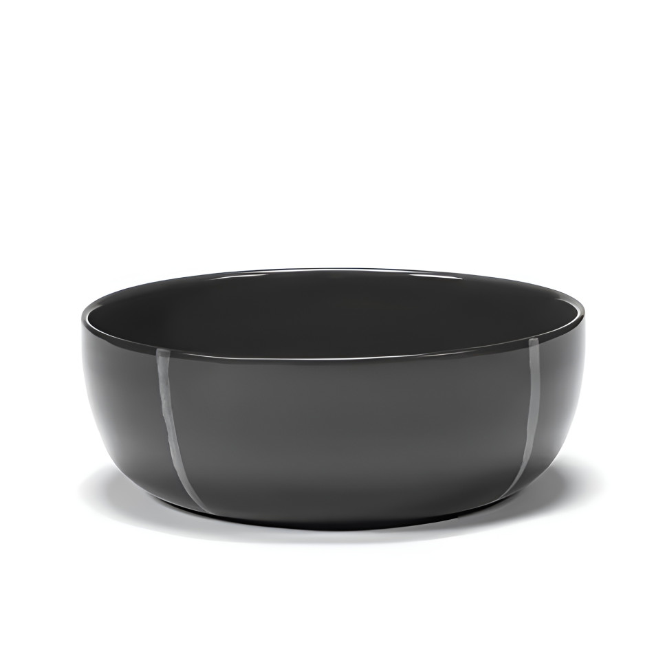 Салатник большой Serax Pacific Zuma, диаметр 28,5 см, чёрный, серый, фарфор