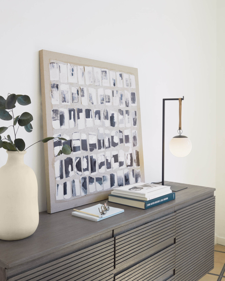 Настольная лампа La Forma Monteiro 14 x 20 x h60 см, чёрная