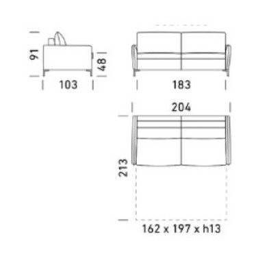 Диван-кровать Valentina Dienne Sofas 204 x 103 x 91h nc109614