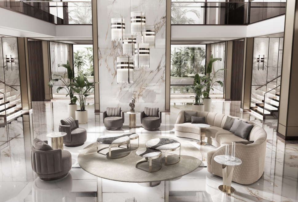 Журнальный стол Dv home collection Coco Mosaic - стиль