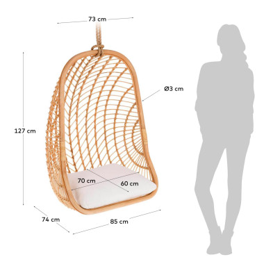Подвесное кресло La Forma Ekaterina 85 x 74 x h127 см, без стойки
