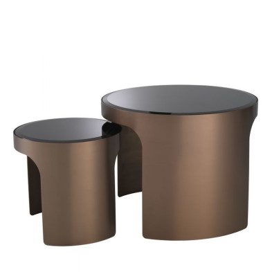 Приставной столик Piemonte (комплект из 2 столиков) Eichholtz Tables And Desks 46,5/38h x ø60/40 nc82585