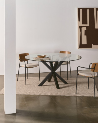 Круглый стол La Forma Arya 119 x 119 x h76 см, стекло