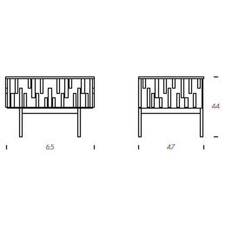 Прикроватная тумбочка Drops Night Tonin Casa Modern 65 x 47 x 44h nc75704