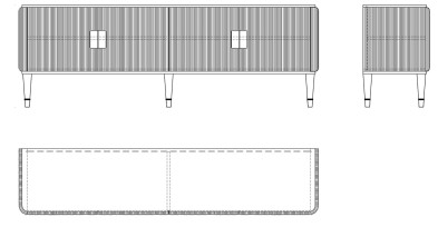 ТВ тумба Fratelli Barri Rimini 180,3 x 40 x 61,8h nc82259