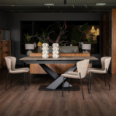 Обеденный стол Mod Interiors Toledo 180/260 x 100 x h76 см, раздвижной, стеклокерамика