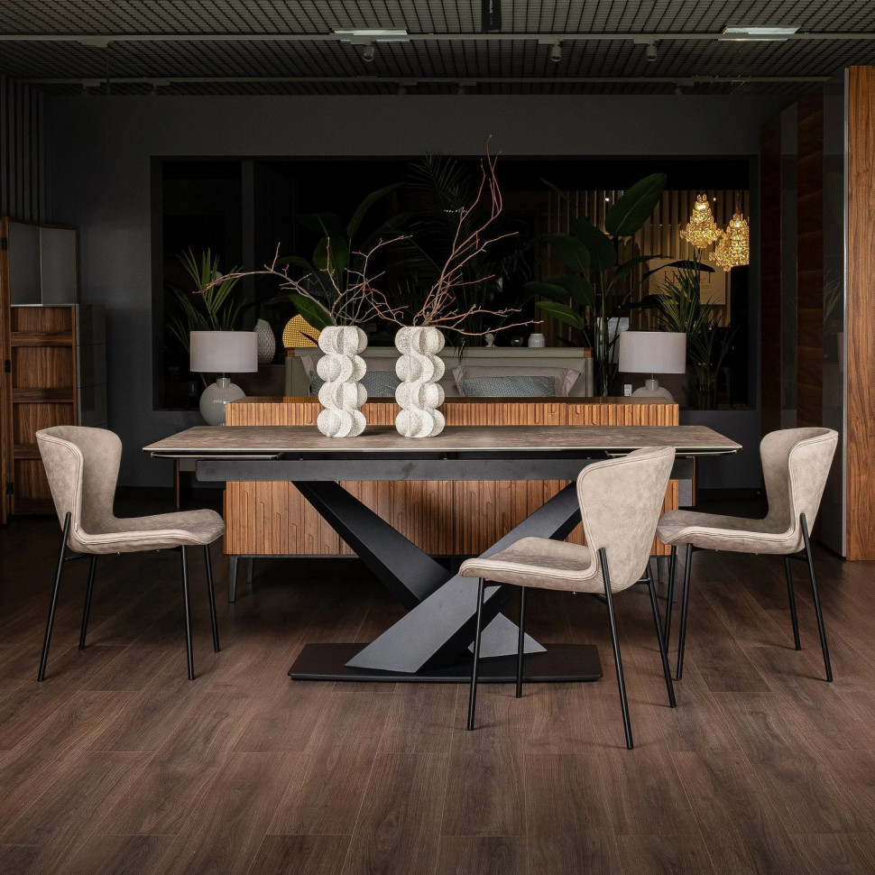 Обеденный стол Mod Interiors Toledo 180/260 x 100 x h76 см, раздвижной, стеклокерамика