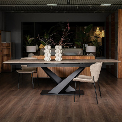 Обеденный стол Mod Interiors Toledo 180/260 x 100 x h76 см, раздвижной, стеклокерамика