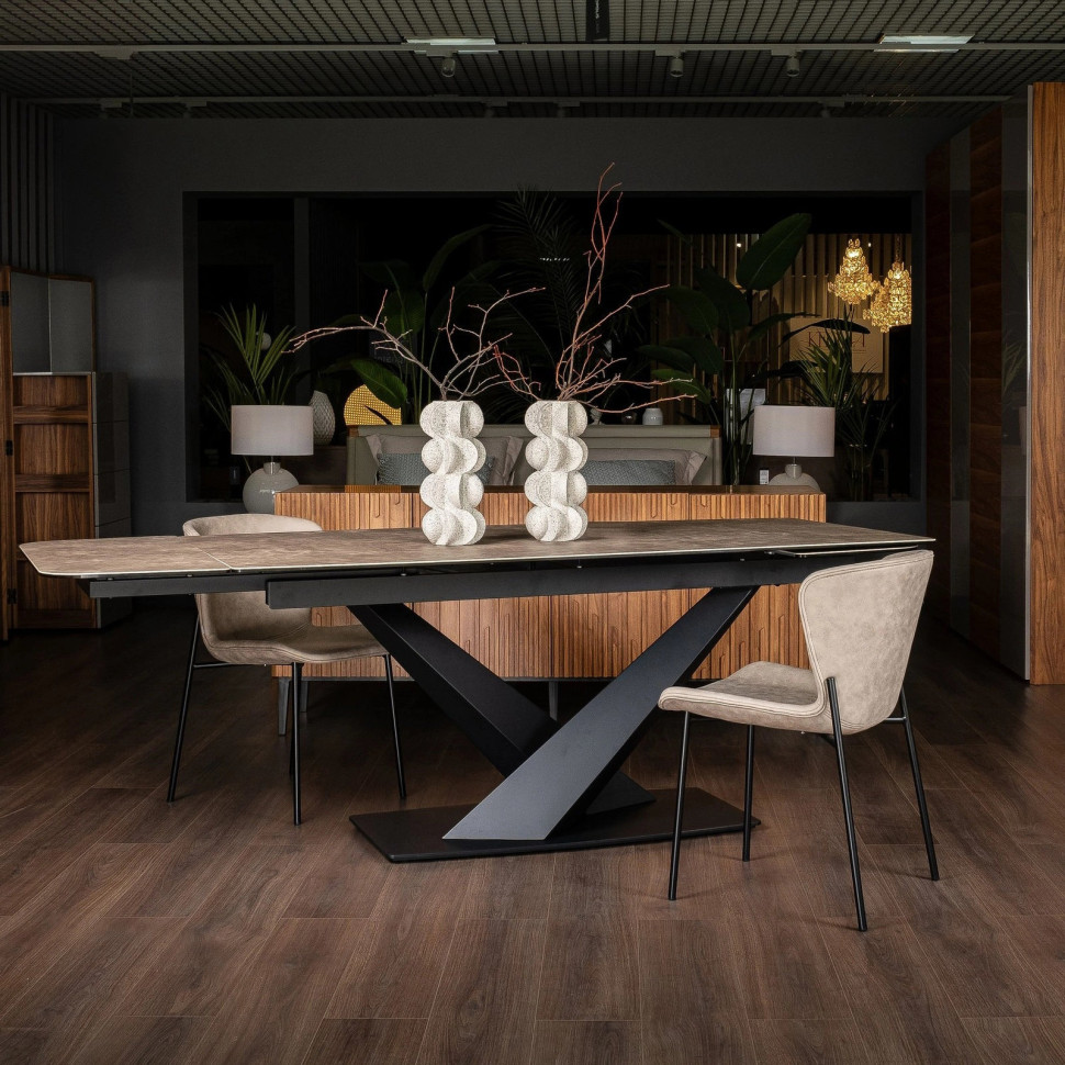 Обеденный стол Mod Interiors Toledo 180/260 x 100 x h76 см, раздвижной, стеклокерамика - материал