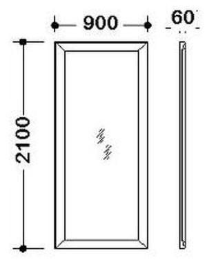 Зеркало напольное Fratelli Barri Palermo 90 x 6 x 210h nc17196