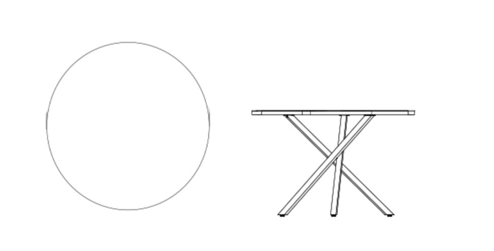 Обеденный стол Nautic Skyline Design Calderan 75h x ø120 nc93290