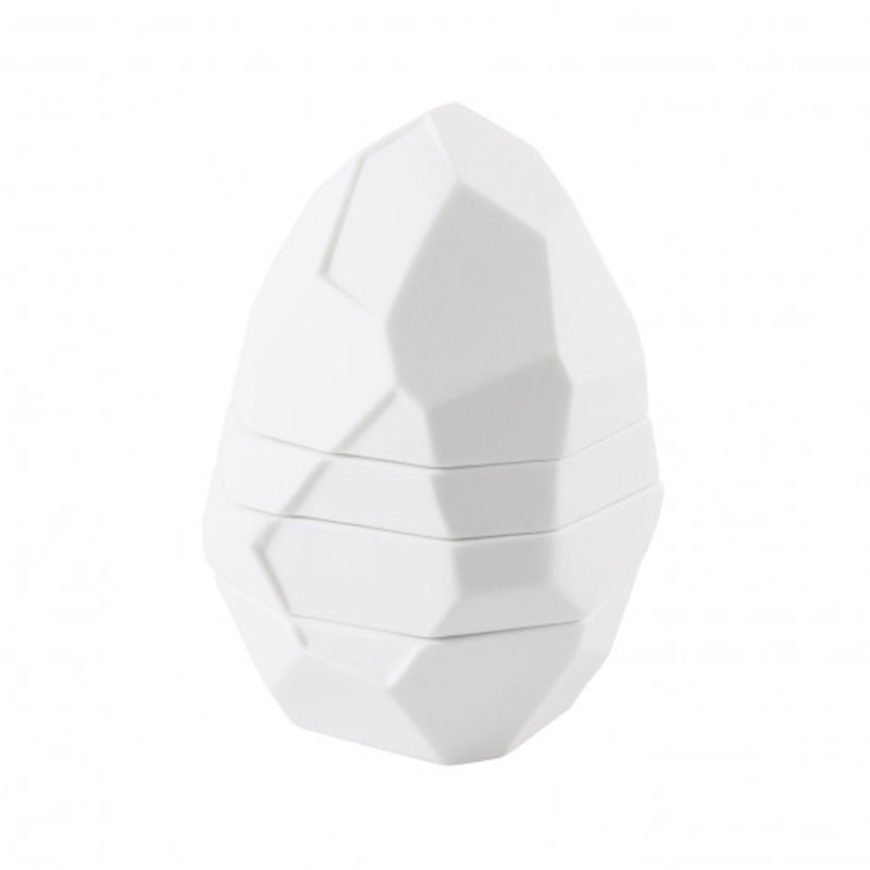 Менажница 3 секции Raynaud Pepites Precieuses Rock, высота 14 см, диаметр 10 см, белая, фарфор