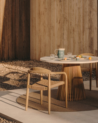 Стул La Forma Glynis 56 x 50 x h78 см, бежевый, эвкалипт